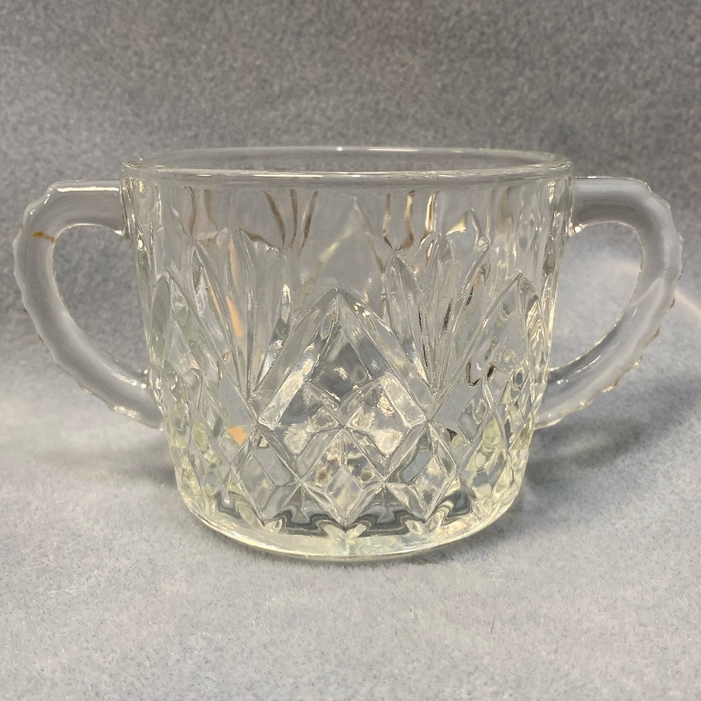 Vintage 1960s Anchor Hocking Glass Sugar Bowl Iconic Everyday Casual